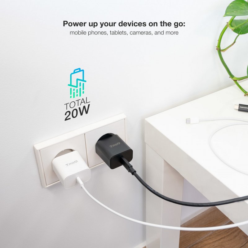 TooQ TQWC-PDUSBC20W chargeur d'appareils mobiles Universel Blanc Secteur Intérieure