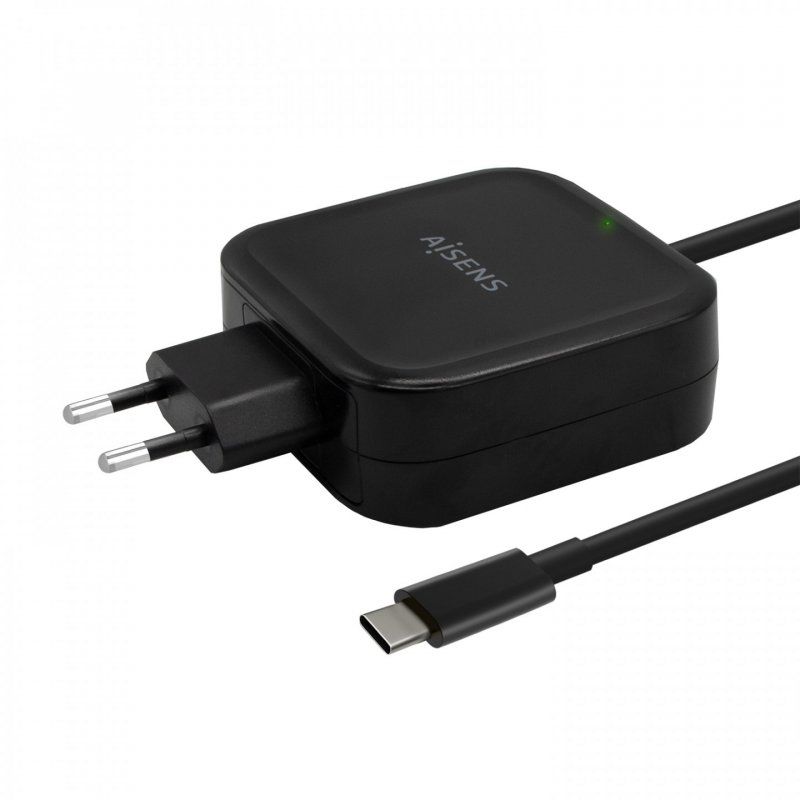AISENS Charger 65W PD3.0 QC3.0 1XUSB-C 1.2M, Black