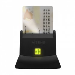AISENS DNI Smart Card Reader, Black
