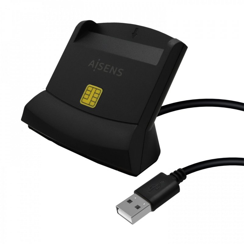 AISENS ASCR-SN05-BK lecteur de cartes à puce Intérieure USB USB 2.0 Noir