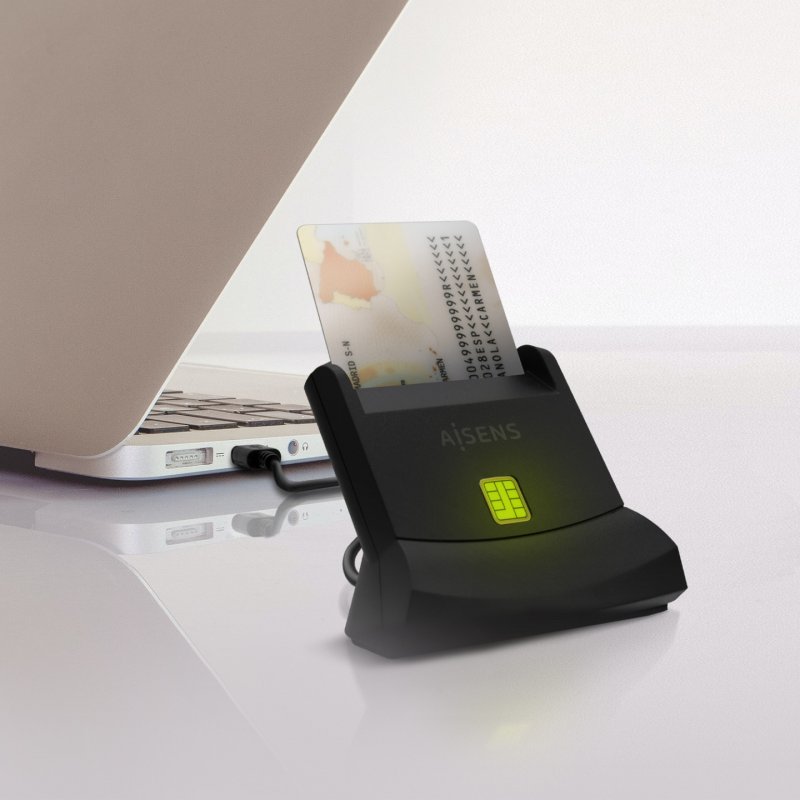LECTOR DE TARJETA INTELIGENTE DNI AISENS NEGRO