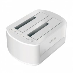 AISENS ASDS-D02W Station d'accueil de disques de stockage USB 3.2 Gen 1 (3.1 Gen 1) Type-B Blanc