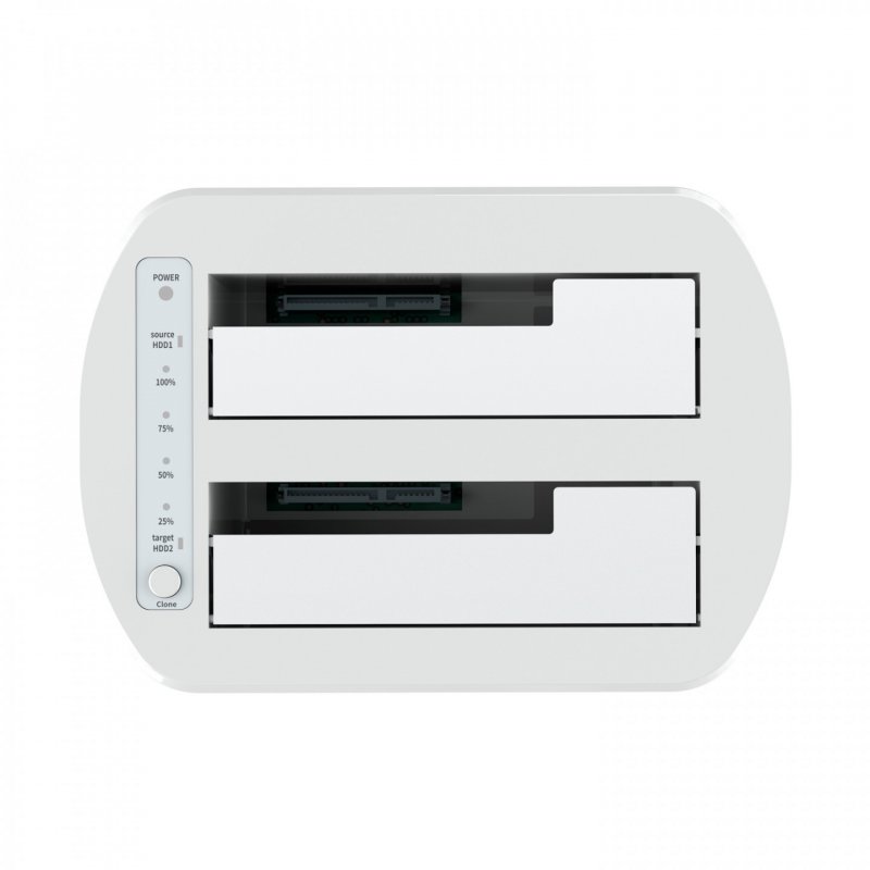 AISENS ASDS-D02W Station d'accueil de disques de stockage USB 3.2 Gen 1 (3.1 Gen 1) Type-B Blanc