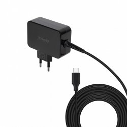 CARGADOR TOOQ PORTATIL GAN USB-C PD 65W NEGRO