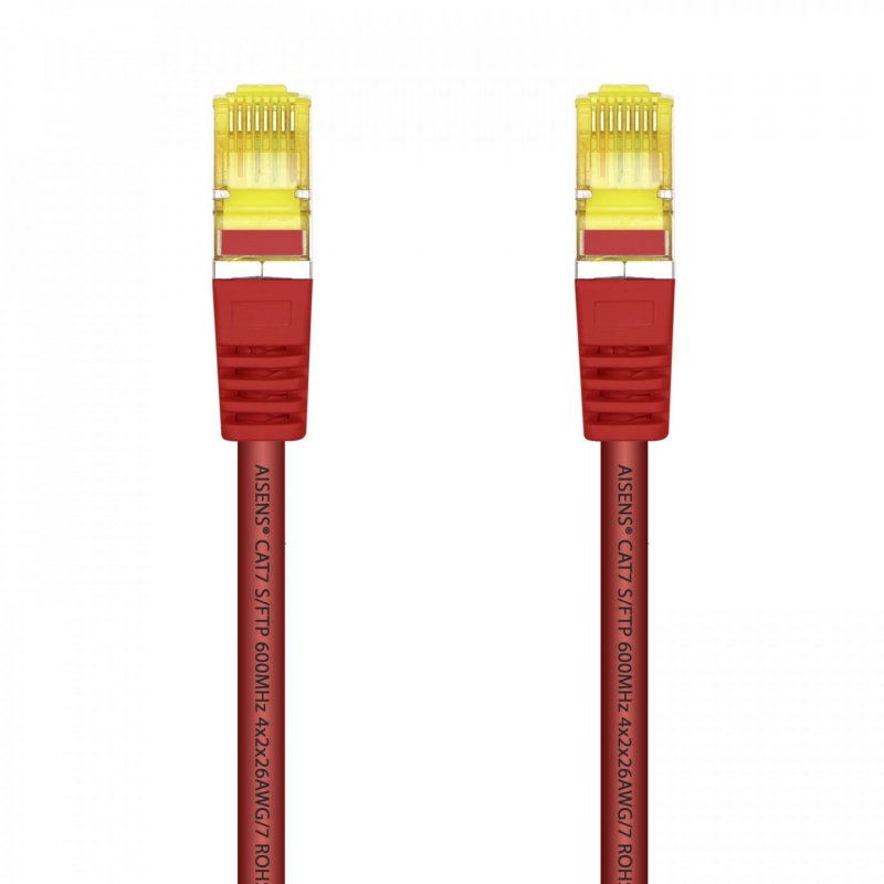 CABLE RED AISENS LATIGUILLO RJ45 LSZH CAT.7 SFTP PIMF 0.5M ROJO