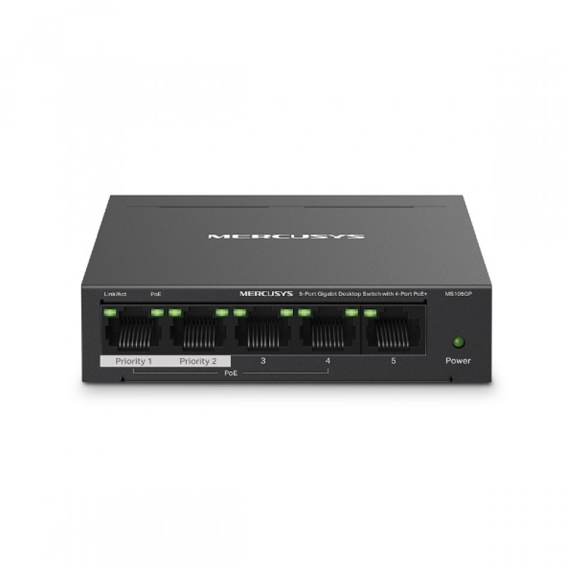 Mercusys 5-Port Gigabit Desktop Switch with 4-Port PoE 