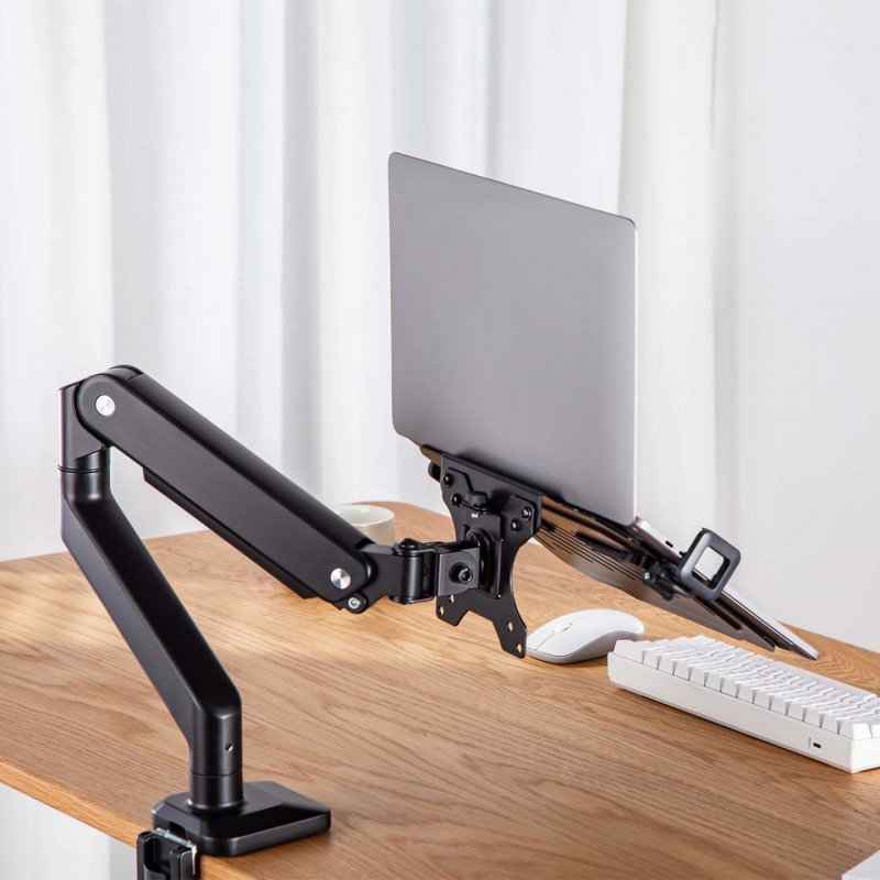 AISENS Universal 12-17 Laptop Stand for Mounting on a Monitor Stand, Black