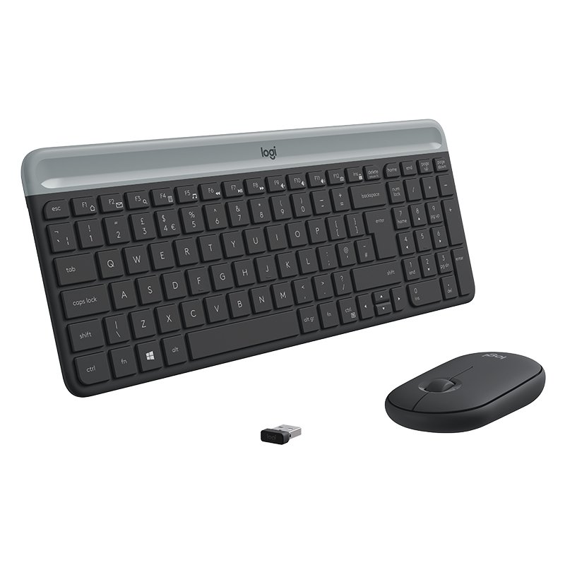 Logitech MK470 clavier Souris incluse RF sans fil QWERTY Espagnole Graphite
