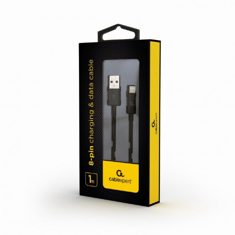 Cablexpert CC-USB2P-AMLM-1M câble Lightning Noir