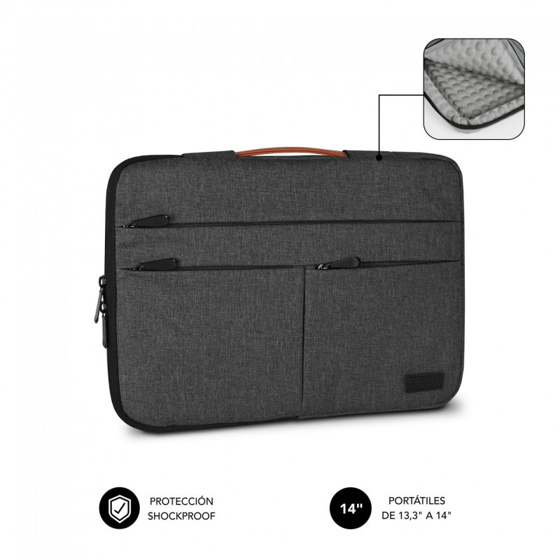 SUBBLIM SUBLS-AP36001 laptop case 35.6 cm (14") Sleeve case Grey