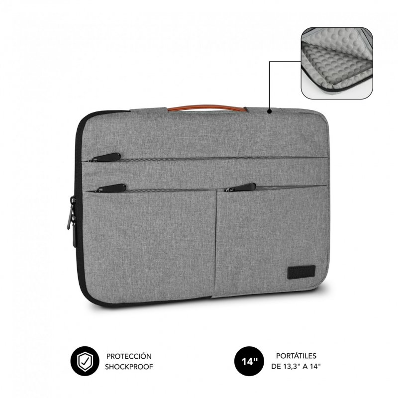 SUBBLIM SUBLS-AP36002 laptop case 35.6 cm (14") Sleeve case Grey