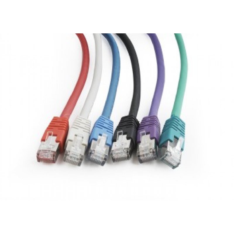 CABLE RED S-FTP GEMBIRD CAT 6A LSZH VIOLETA 0,5 M