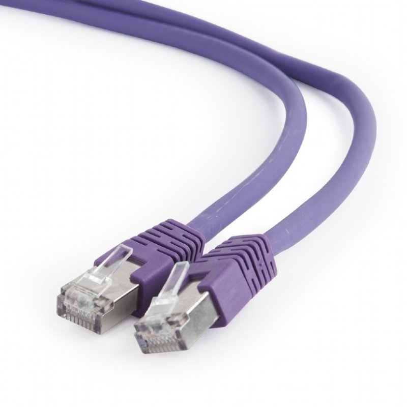 CABLE RED S-FTP GEMBIRD CAT 6A LSZH VIOLETA 0,5 M