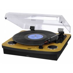 Trevi TT 1022 BT Tourne-disque à entraînement direct Noir, Bois