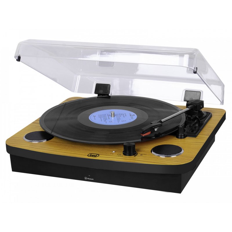 Trevi TT 1022 BT Direct drive audio turntable Black, Wood