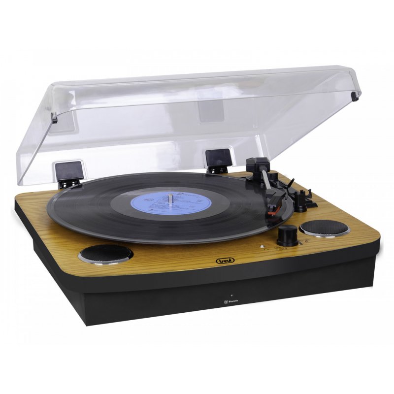 Trevi TT 1022 BT Tourne-disque à entraînement direct Noir, Bois