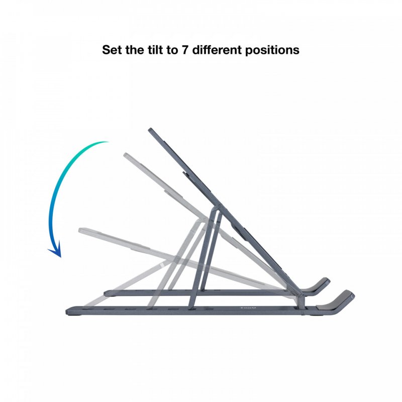 TooQ Lift Stand for Laptops, Tablets, Mobile Phones and Books, Grey