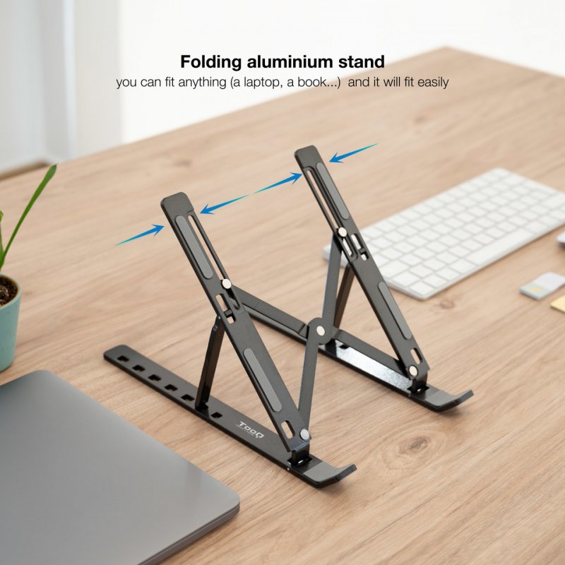 TooQ TQLRS0035-AL-G Support de livres Supports de Laptop Gris 38,1 cm (15")