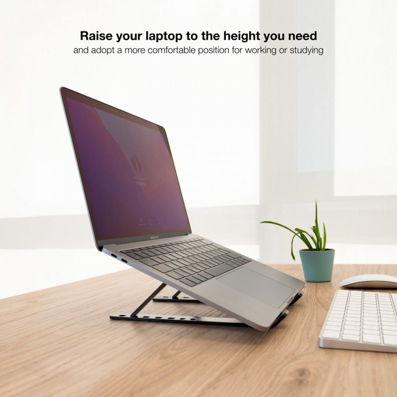 TooQ Lift Stand for Laptops, Tablets, Mobile Phones and Books, Grey