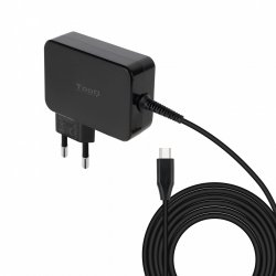 TooQ GAN USB-C PD3.0 Laptop Charger 90W, Black