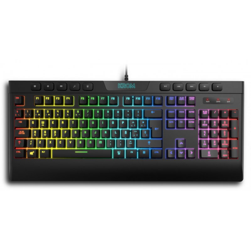 Krom Kalyos clavier Souris incluse USB Noir