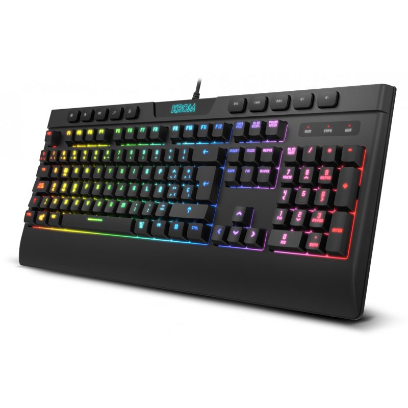 Krom Kalyos clavier Souris incluse USB Noir