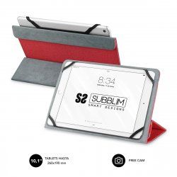 SUBBLIM SUB-CUT-2FC002 étui pour tablette 25,6 cm (10.1") Folio Rouge
