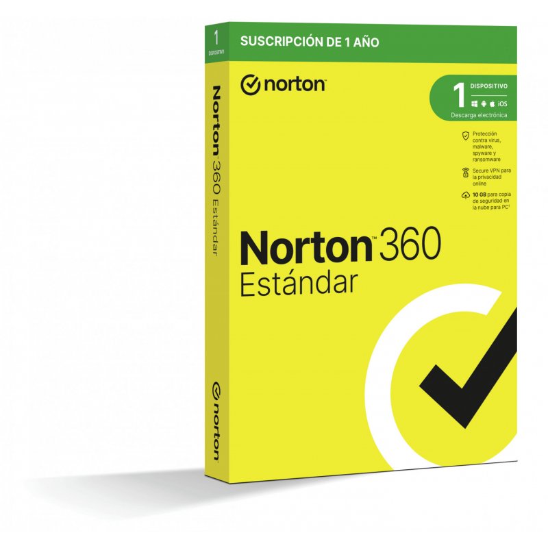 NORTON 360 STANDARD 10GB ES 1 USER 1 DEVICE 12MO