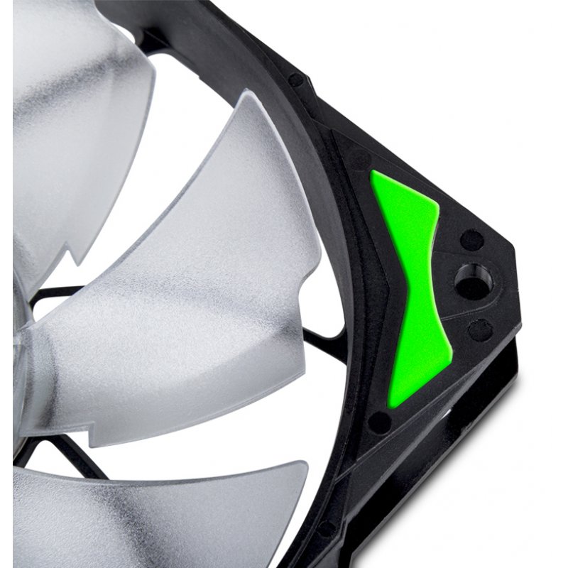 NOX H-Fan LED Computer case 12 cm Black, Green, White