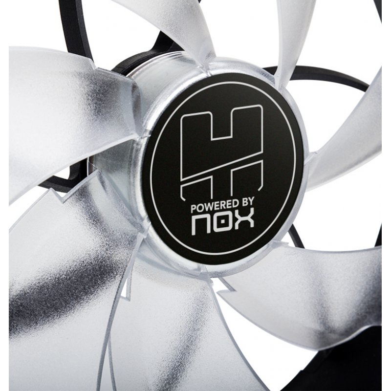 NOX H-Fan LED Boitier PC Ventilateur 12 cm Noir, Vert, Blanc