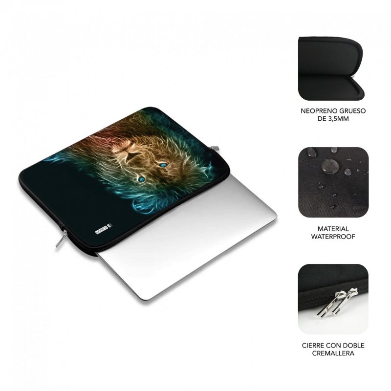 FUNDA PORTATIL SUBBLIM TRENDY SLEEVE NEO LION 15,6"