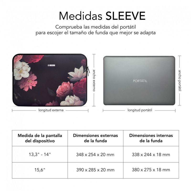 SUBBLIM SUBLS-SKIN101 laptop case 35.6 cm (14") Sleeve case Multicolour