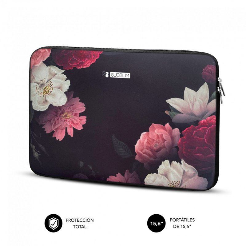 FUNDA PORTATIL SUBBLIM TRENDY SLEEVE NEO FLOWERS 15,6"