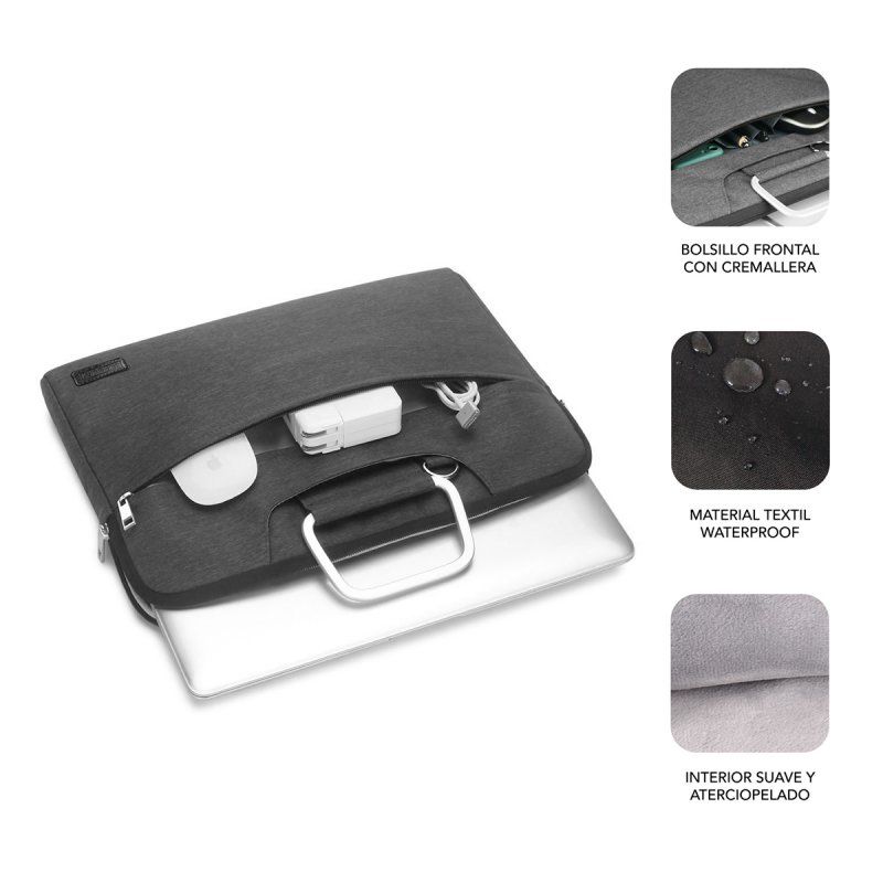 SUBBLIM SUB-LS-1BS0002 sacoche d'ordinateurs portables 35,6 cm (14") Housse Gris
