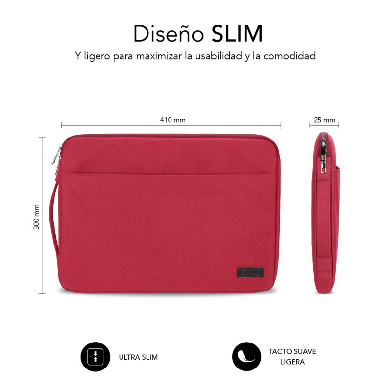 SUBBLIM SUB-LS-0PS0103 laptop case 39.6 cm (15.6") Sleeve case Red