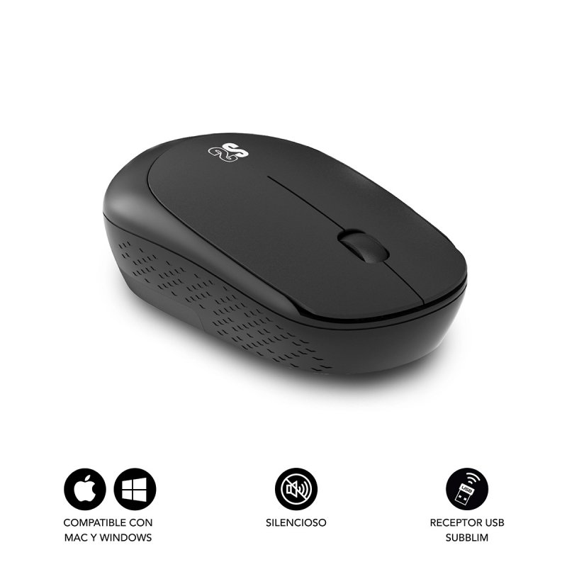 SUBBLIM SUBMO-B2SW010 mouse Ambidextrous RF Wireless Optical 1200 DPI
