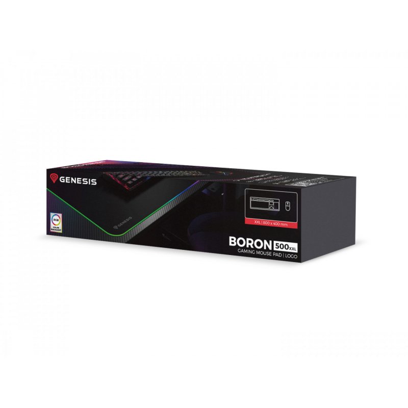 GENESIS Boron 500 XXL RGB Gaming mouse pad Black