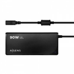 AISENS ASLC-90WAUTO-BK adaptateur de puissance & onduleur Intérieure 90 W Noir