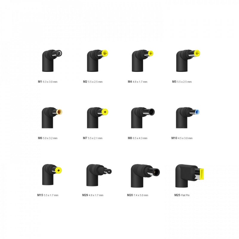 CARGADOR AISENS 90W AUTOMATICO UNI. PORTATIL 12 CONECTORES USB-A QC3.0 NEGRO