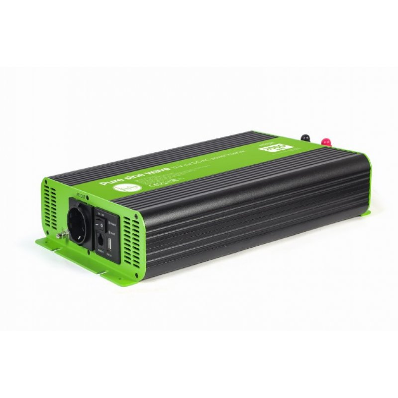 INVERSOR CORRIENTE DC-AC GEMBIRD COCHE DE ONDA SINUSOIDAL PURA DE 12 V 2000 W