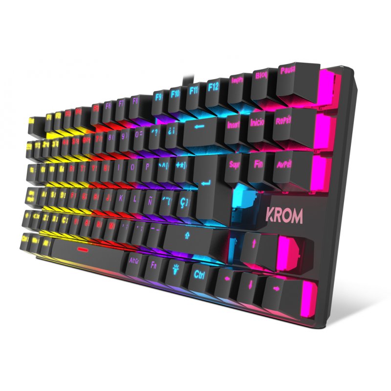 TECLADO GAMING KROM KASIC TKL RAINBOW