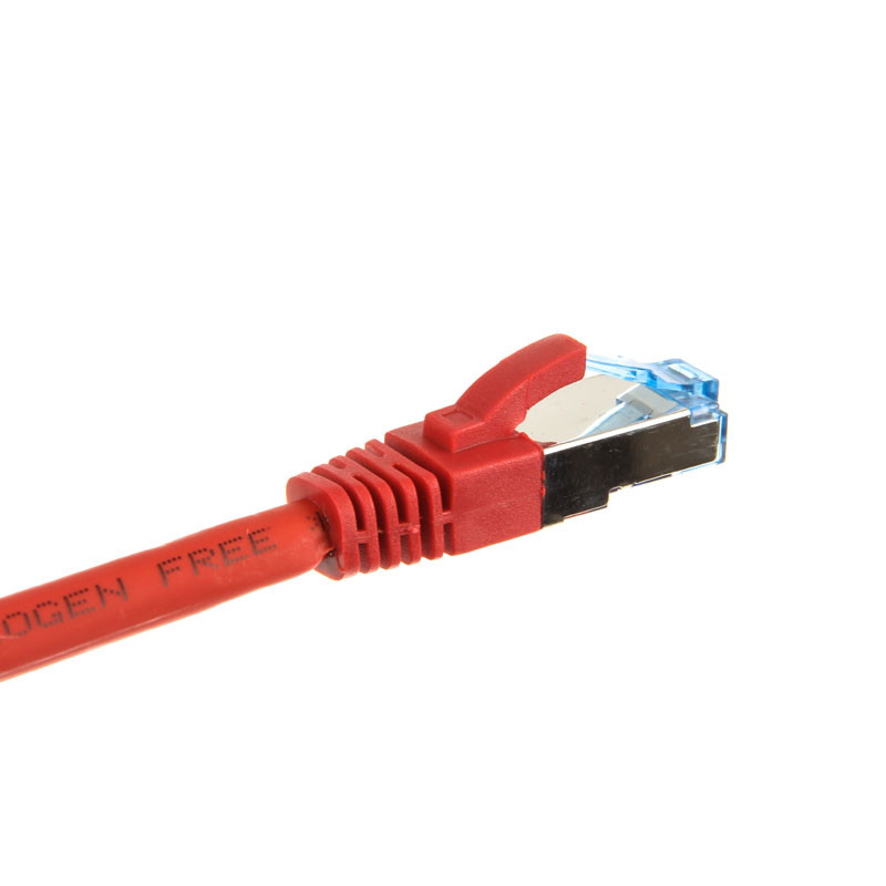 InLine compatible Patchkabel Cat.6A, S/FTP (PiMf), 500MHz, rot - 1,5m