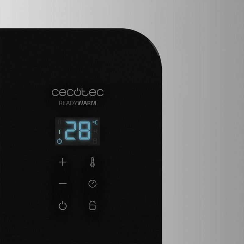 Cecotec Ready Warm 6670 Crystal Connection Intérieure Noir 1000 W Chauffage électrique à convecteur