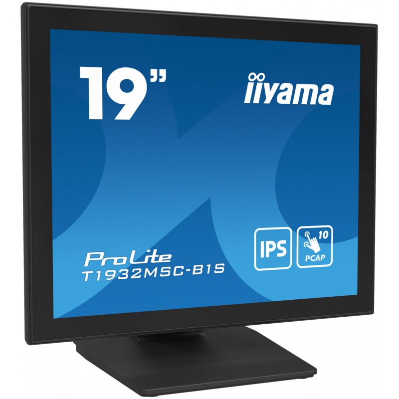 iiyama ProLite T1932MSC-B1S computer monitor 48.3 cm (19") 1280 x 1024 pixels Full HD LED Touchscreen Tabletop Black