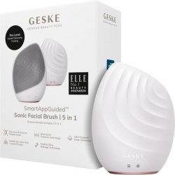 GESKE SmartAppGuided Sonic Facial Brush 5 in 1 Silicone Face Cleansing Device Starlight
