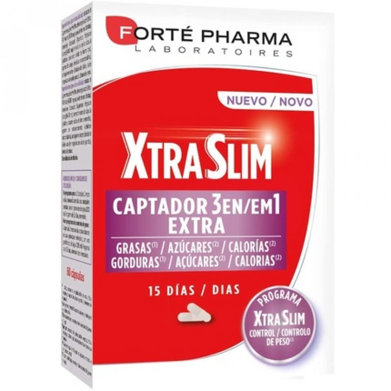 Xtraslim Captador 3 in 1 60 Capsules