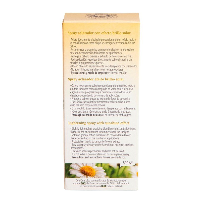 Inteacosmetics Lotion éclaircissante REFLETS BLONDS Camomila Intea. Nouveau sans alcool 100 ml