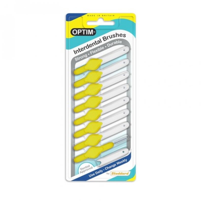 Stoddard Icon Soft Interdental Brushes Fine 0.7mm Yellow 8 Brush Pack