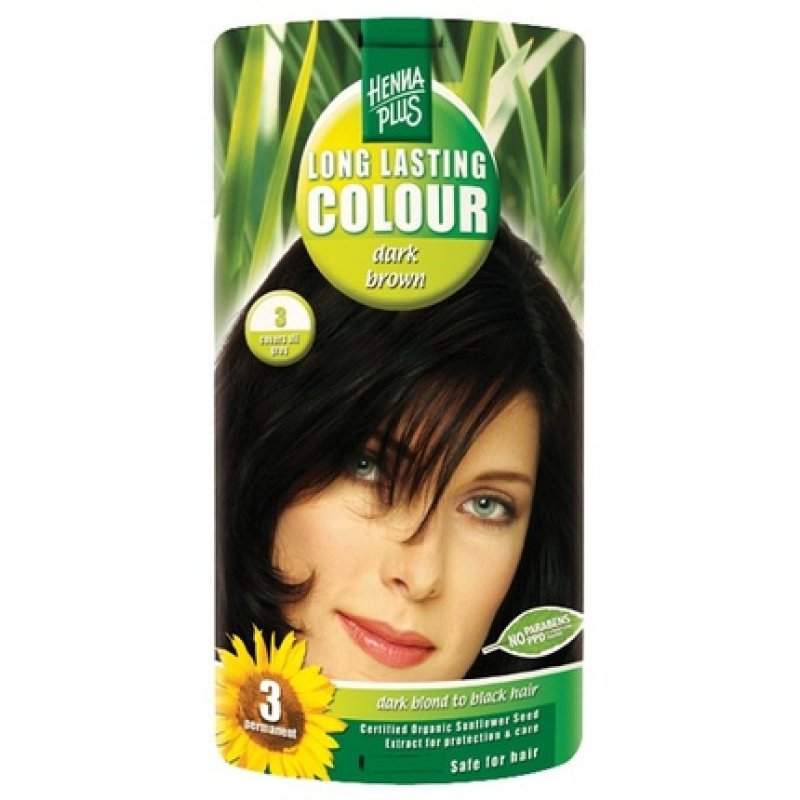 Hennaplus 49150 Long Lasting Colour 3 Dark Brown
