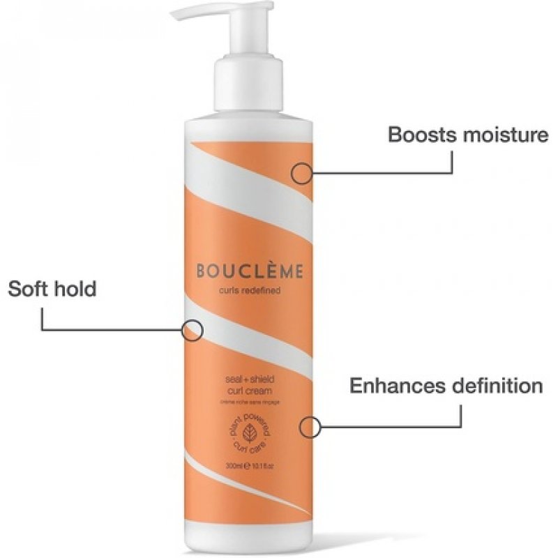Bouclème Seal Shield Curl Cream Lightweight Curl Cream to Protect Against Humidity 300ml